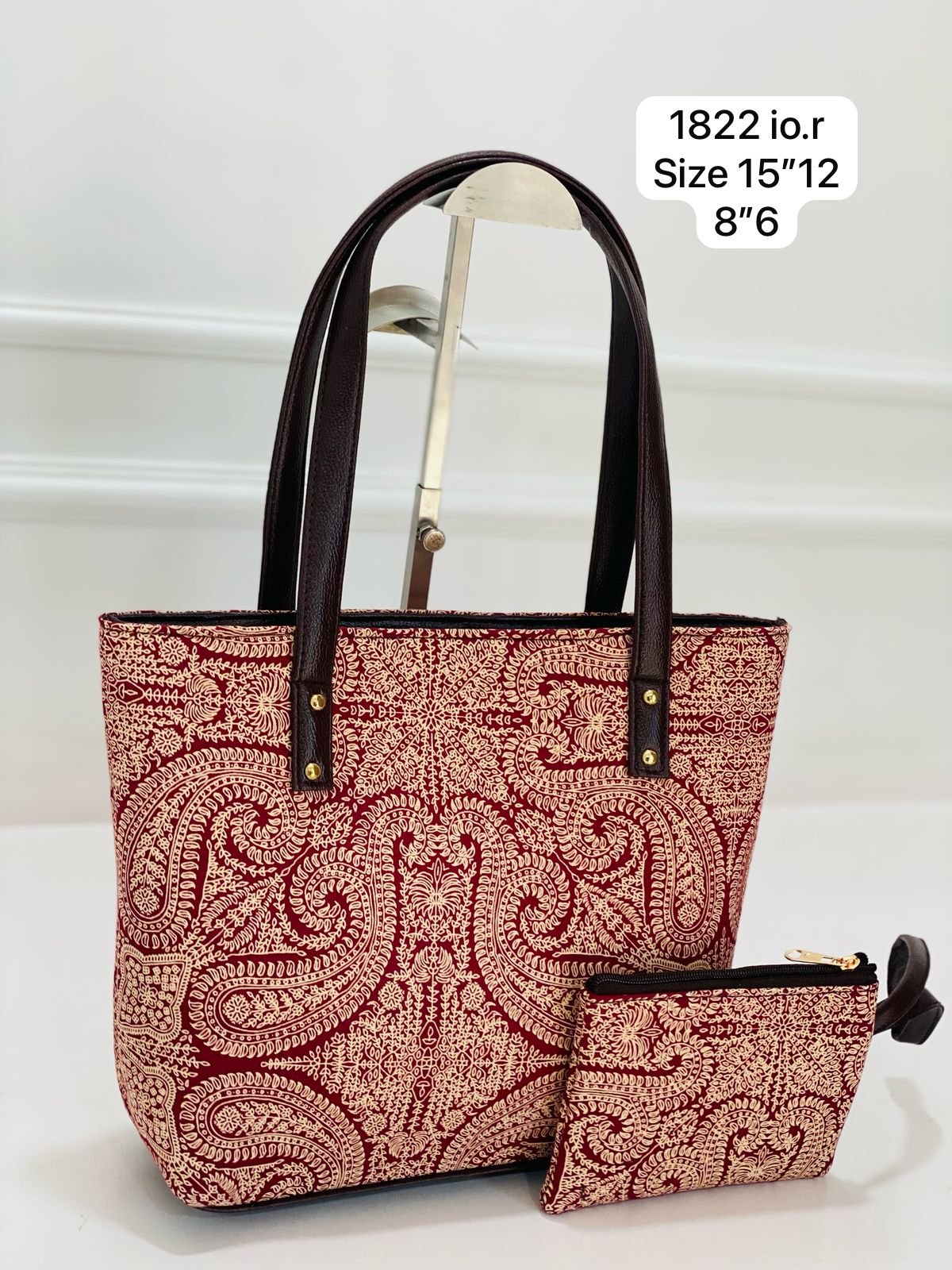 Official tote bag with inside pocket and backside zipped pocket